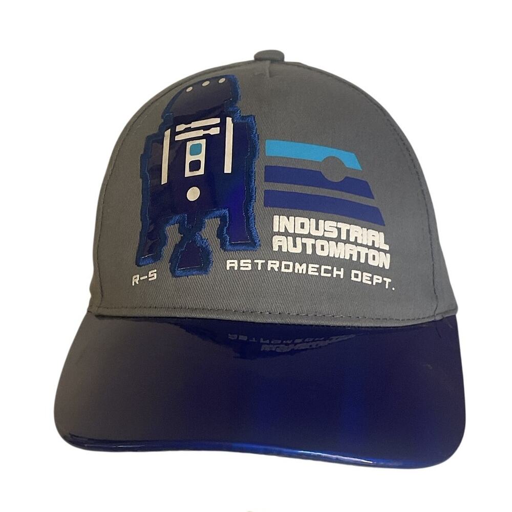 Star Wars R5 Industrial Automation Astromech Dept Baseball Cap Hat NWT Gray Blue